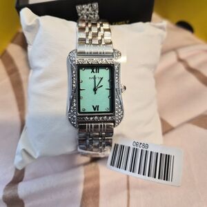 Invicta Silver Watch with Turquoise Dial